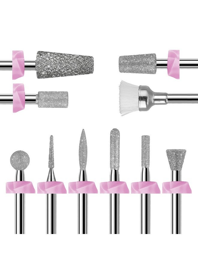 Nail Drill Bits 10Pcs Dimond Sanding Bit Set For Nail Drill E File 2023 Upgraded Cuticle Cleaner Nail Gel Polish Remover Tool For Acrylic Nails Manicure Nail Prep Nail Salon Home Diy Use