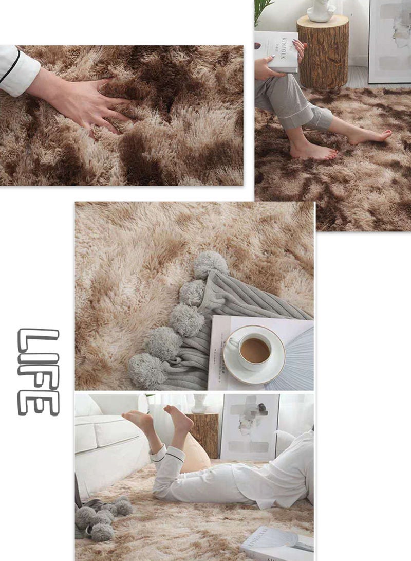 Modern Style Area Rug Non-Slip Super Soft Touch Living Room Bedroom Kitchen Decoration Of Carpet Floor Rug Fluffy Long Pile Rectangular