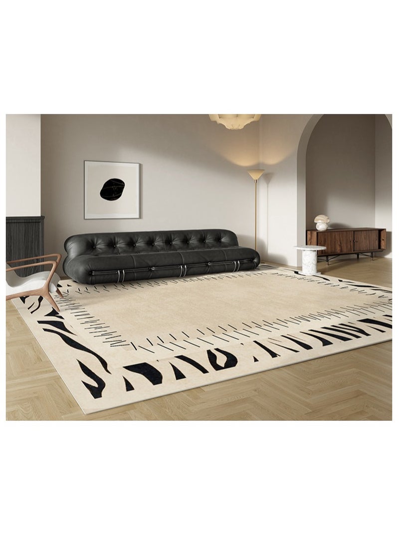 Modern Crystal Velvet Anti Slip Carpet For Living Room and Bedroom With Soft and Stain Resistant Material (120X160)