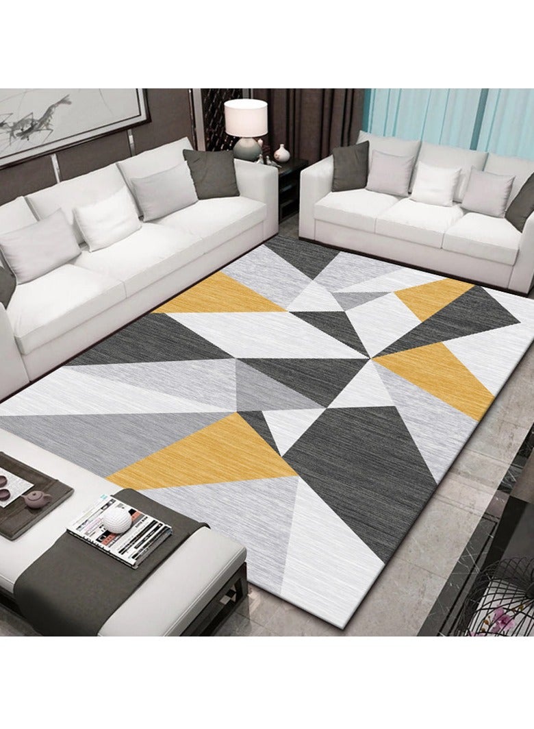 Anti-Slip Modern Large Area Rug Floor Carpet Made With High Quality Crystal Velvet With Light Luxury Material For Living Room Dining Room Bedroom With Beautiful Print And Soft Touch (Size 140×200CM)