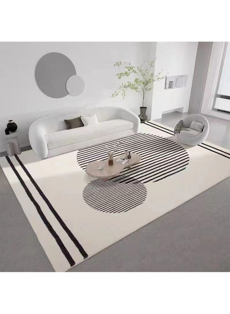 Modern Minimalist Style Area Rug Imitation Cashmere Thickening Non-Slip Super Soft Touch Living Room Bedroom Kitchen Decoration Of Carpet Floor Rug Rectangular 160x230cm