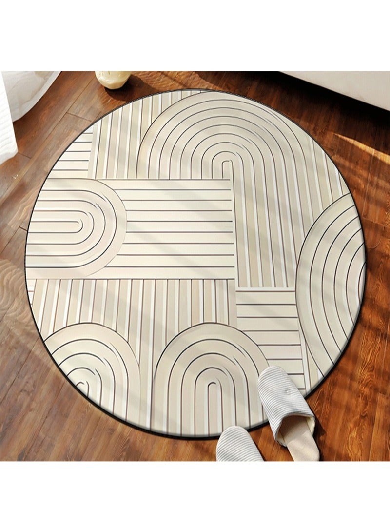 Modern Style Area Rug Non Slip Extra Soft Touch Living Room Bedroom Kitchen Decoration of Carpet Floor Rug 120x120cm