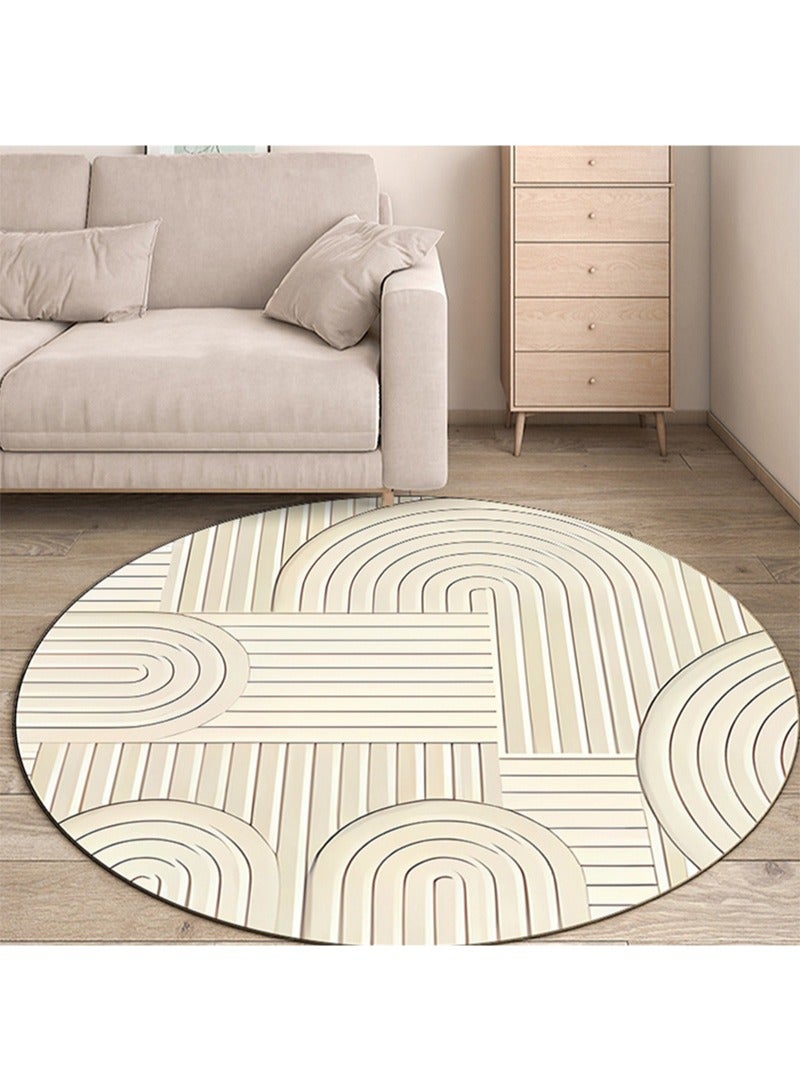 Modern Style Area Rug Non Slip Extra Soft Touch Living Room Bedroom Kitchen Decoration of Carpet Floor Rug 120x120cm