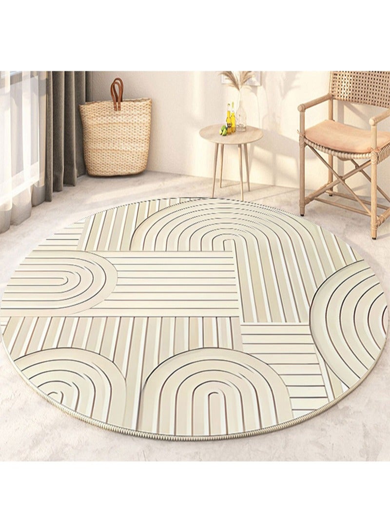 Modern Style Area Rug Non Slip Extra Soft Touch Living Room Bedroom Kitchen Decoration of Carpet Floor Rug 120x120cm