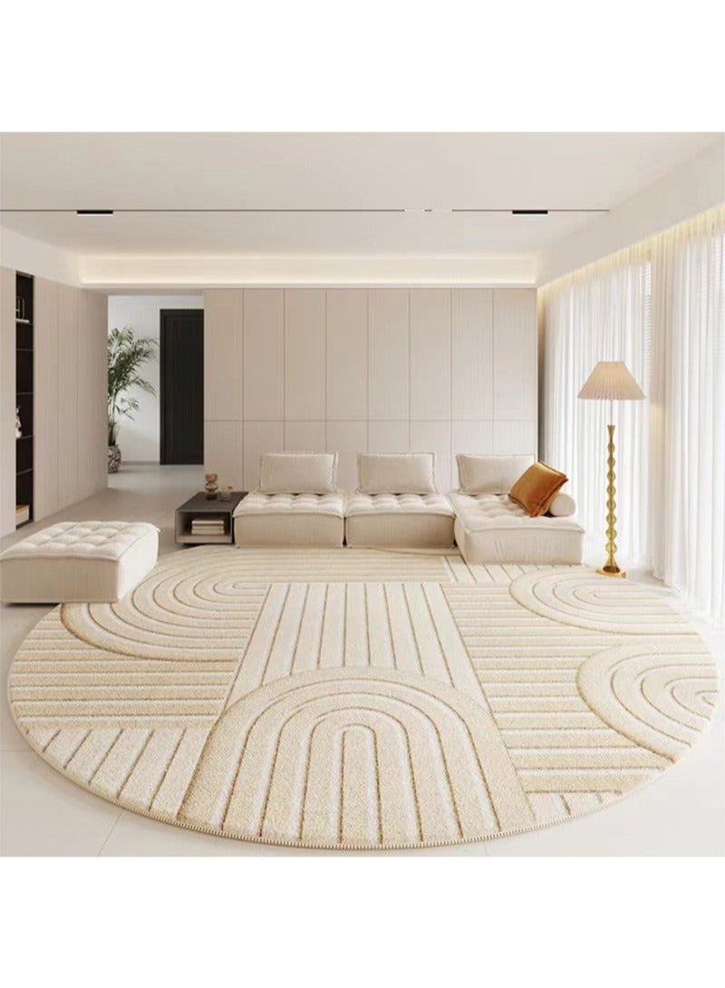 Modern Style Area Rug Non Slip Extra Soft Touch Living Room Bedroom Kitchen Decoration of Carpet Floor Rug 120x120cm