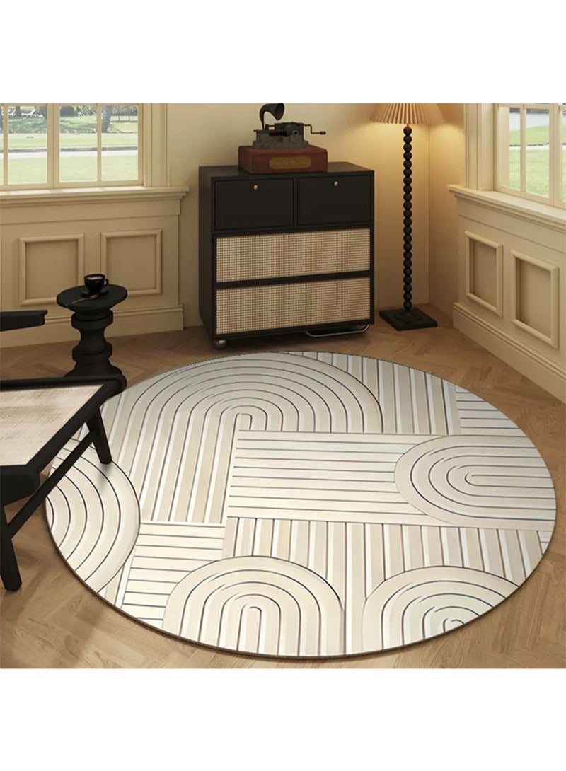 Modern Style Area Rug Non Slip Extra Soft Touch Living Room Bedroom Kitchen Decoration of Carpet Floor Rug 120x120cm