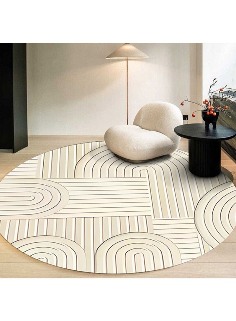 Modern Style Area Rug Non Slip Extra Soft Touch Living Room Bedroom Kitchen Decoration of Carpet Floor Rug 120x120cm