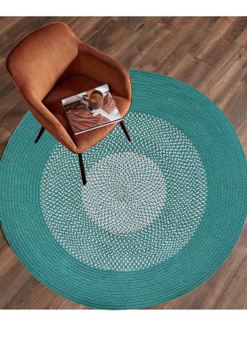 Handmade Cotton rug soft and durable BR-002 round rug for bedroom living room carpet.