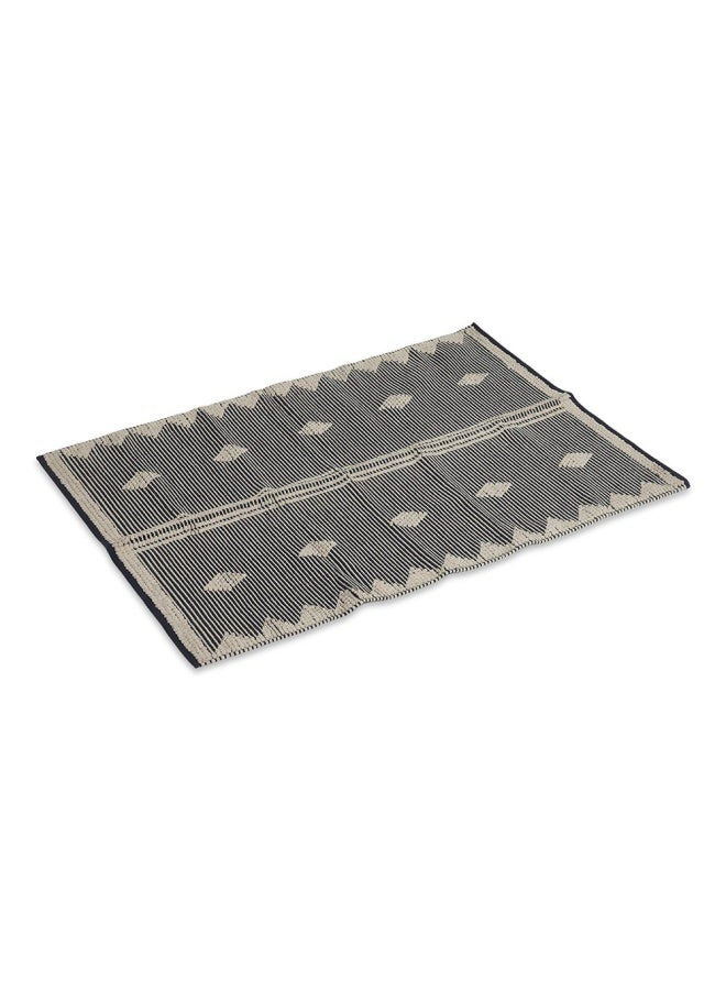 Zenith Intricate Handwoven Rug, Natural & Black - 120X180 Cm