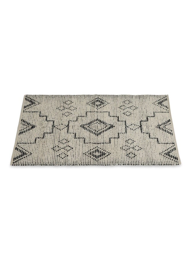 Luxor Intricate Handwoven Rug, Beige & Black - 120X180 Cm