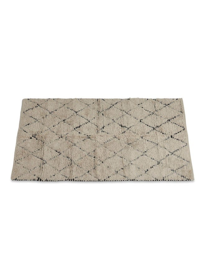 Oasis Intricate Handwoven Rug, Natural & Black - Large, 120X180 Cm