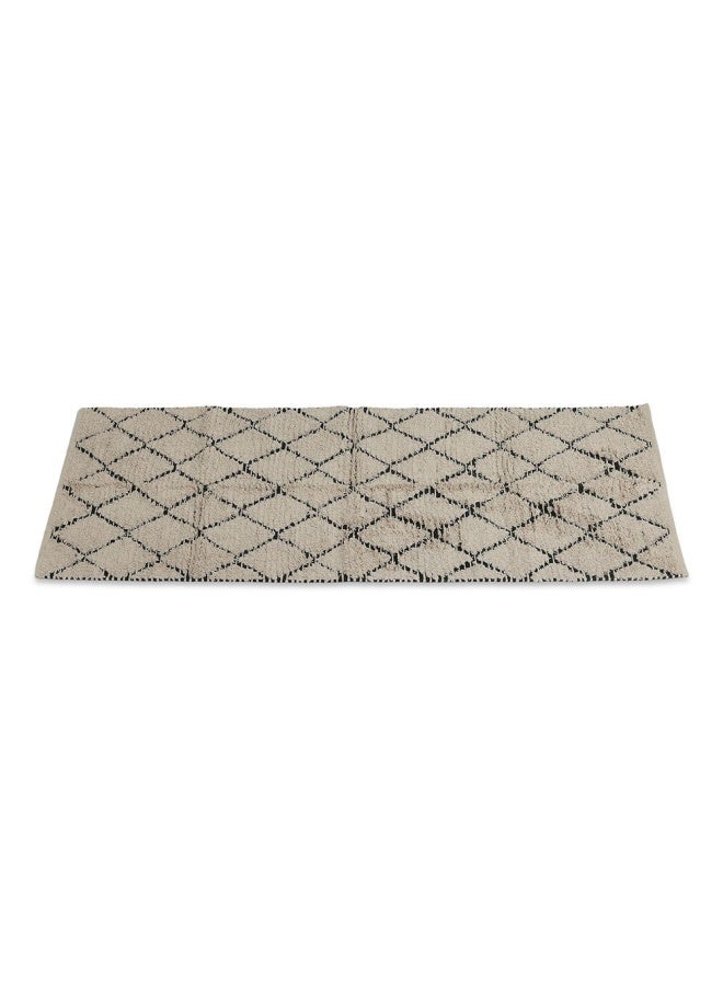 Oasis Intricate Handwoven Rug, Natural & Black - Small, 90X120 Cm