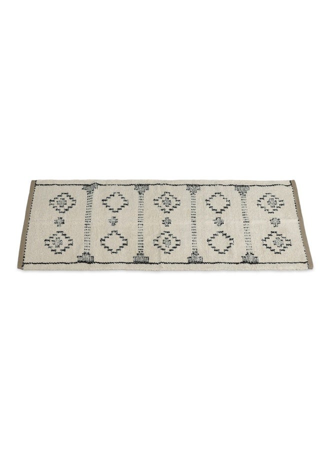 Bloom Aztec Shag Rug, Beige & Black - Small, 90X200 Cm