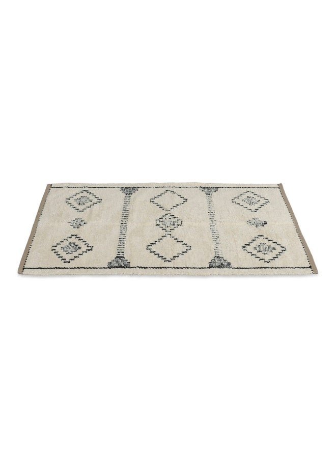 Bloom Aztec Shag Rug, Beige & Black - Large, 120X180 Cm