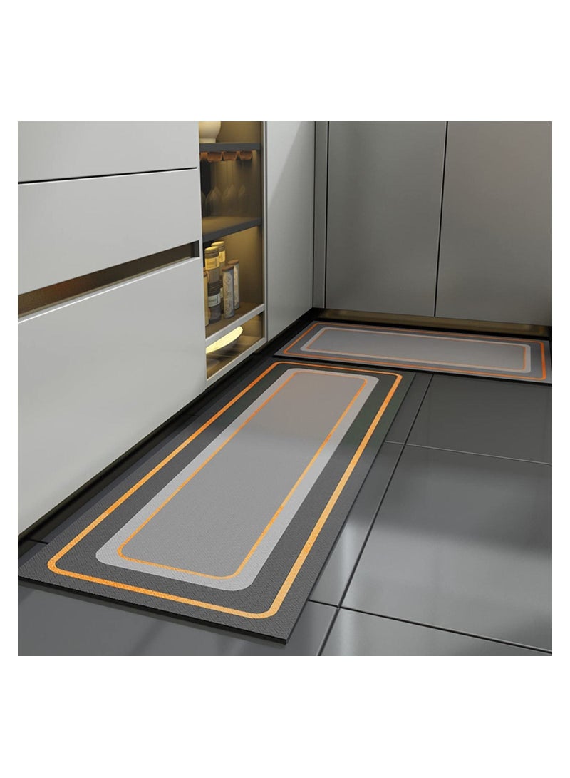 2 Piece Kitchen Rugs Non-slip Kitchen Mats For Floor 150x 45 And 80x45 Cm