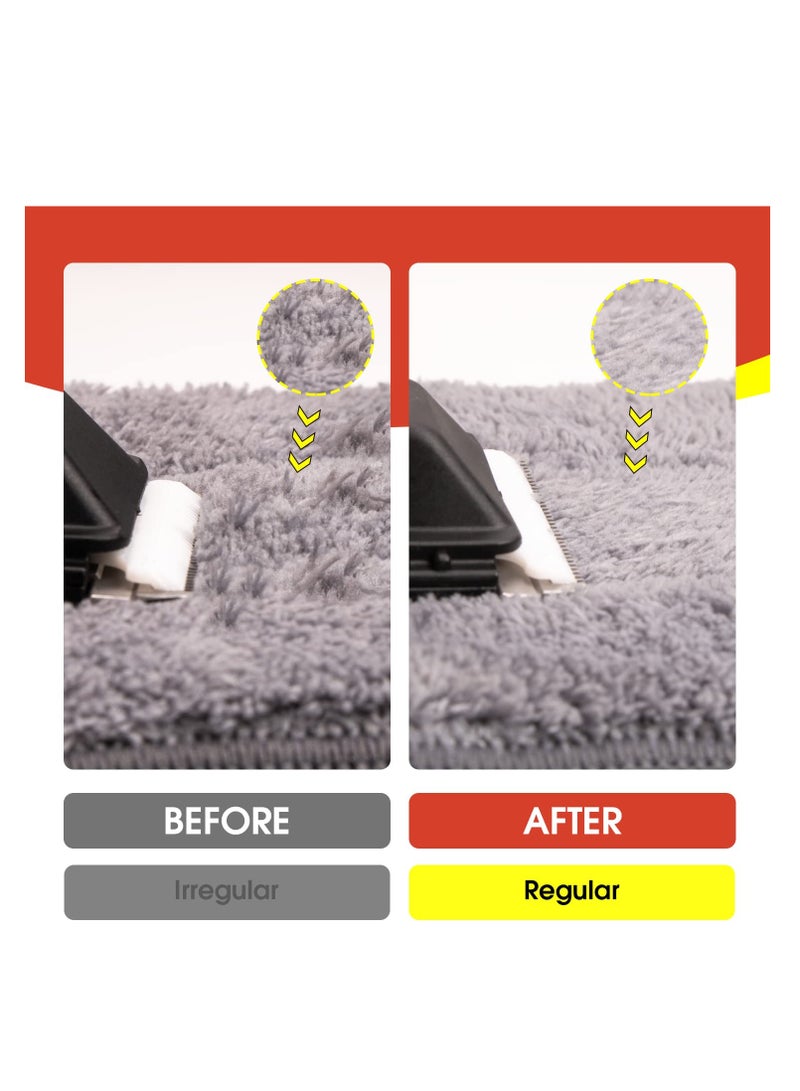 Carpet Trimmer Shears Kit , Low Noise Rug Carver Adjustable Speed Multifunctional Carpet Trimmer Tufting for Handmade Rug Clean and Tufted Carpet (Brownish Red, 200W)