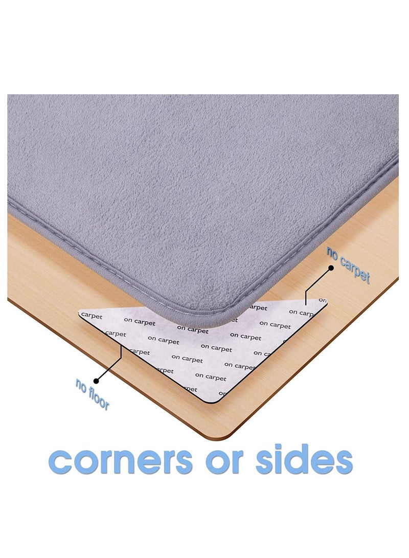 12Pcs Non Slip Rug Grippers, Pads Tape Anti Carpet Corner Gripper for Hardwood Floors/Tile/Mats/Keep Area Rugs Flat and Easily Peel Off (Black)
