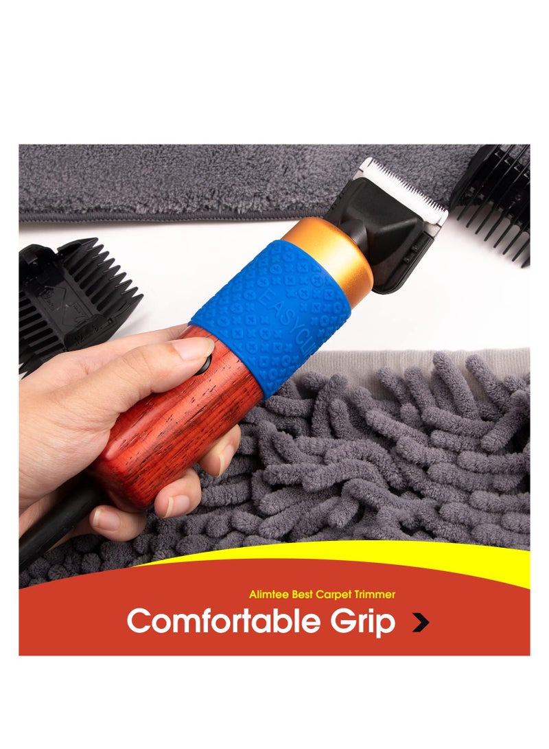 Carpet Trimmer Shears Kit , Low Noise Rug Carver Adjustable Speed Multifunctional Carpet Trimmer Tufting for Handmade Rug Clean and Tufted Carpet (Brownish Red, 200W)