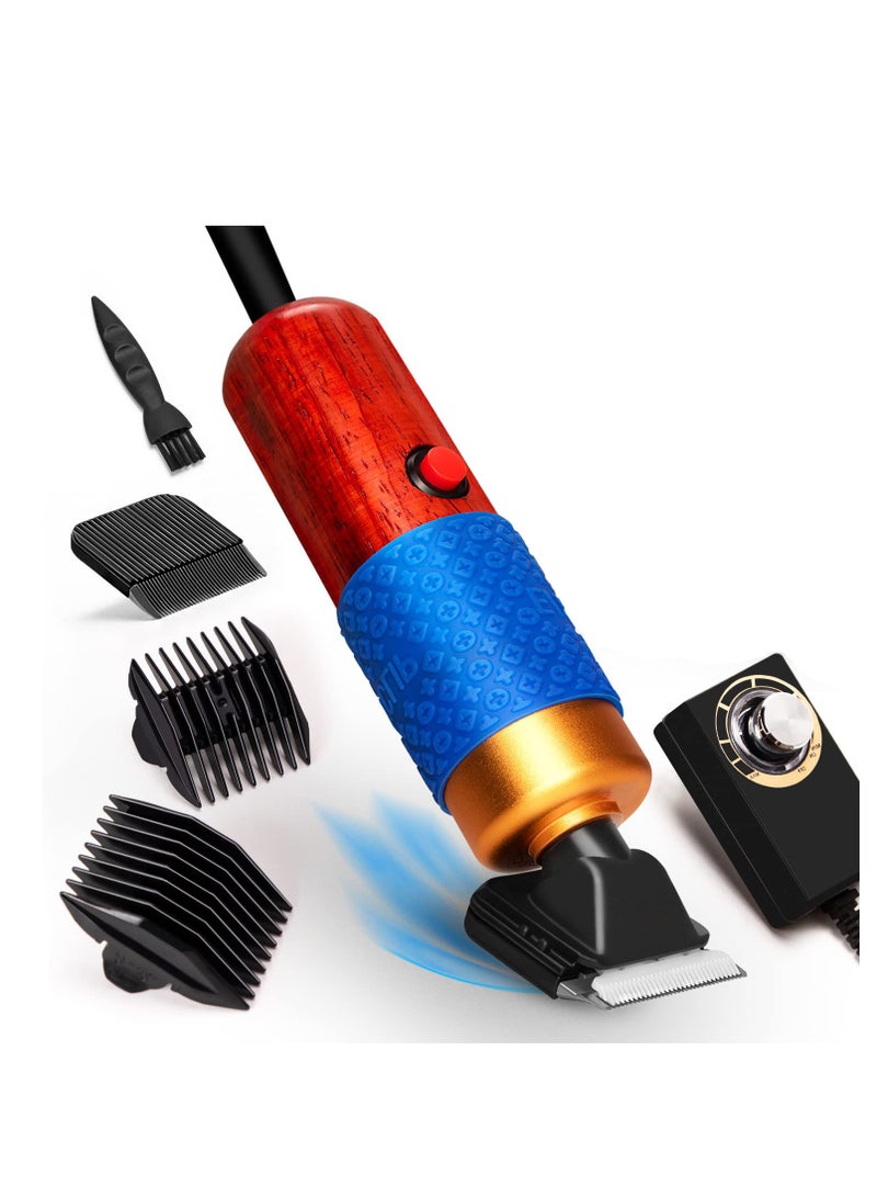 Carpet Trimmer Shears Kit , Low Noise Rug Carver Adjustable Speed Multifunctional Carpet Trimmer Tufting for Handmade Rug Clean and Tufted Carpet (Brownish Red, 200W)