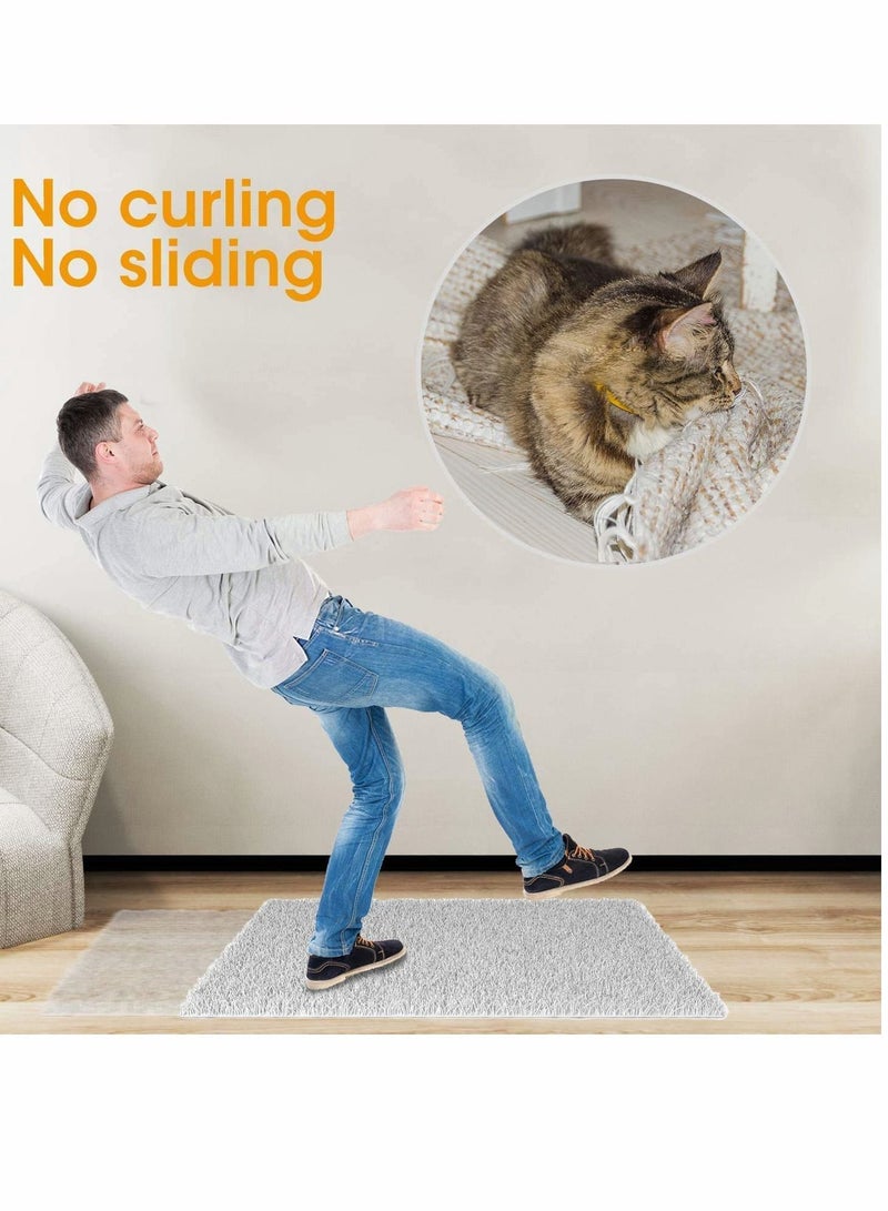 Non Slip Rug Grip 8 Pack Carpet Grippers For Carpeted, Floor Mats, Fixed Non-Slip Stickers, Effectively Prevent Slipping Super Glue Double sided Anti Car Mat