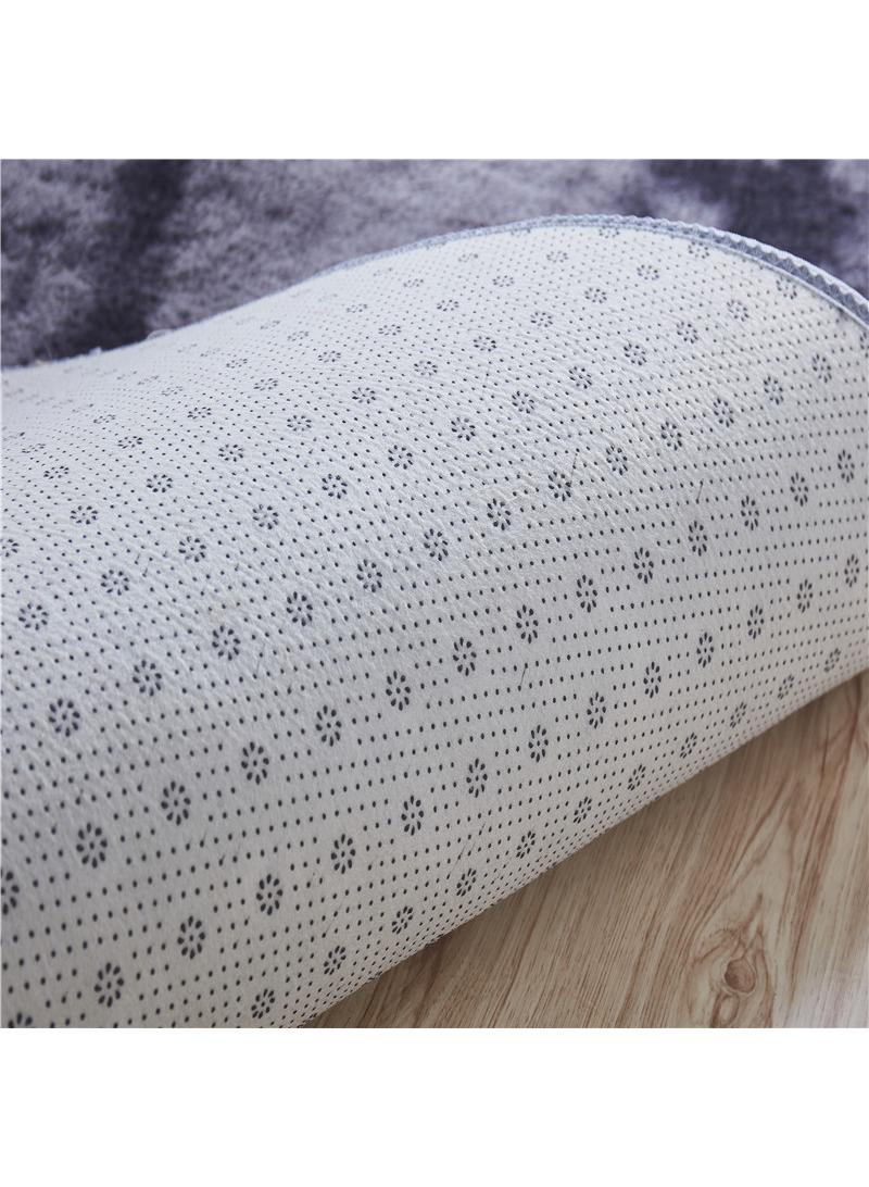 1-Piece Bedroom Carpet Oval Dark Grey 160 CM