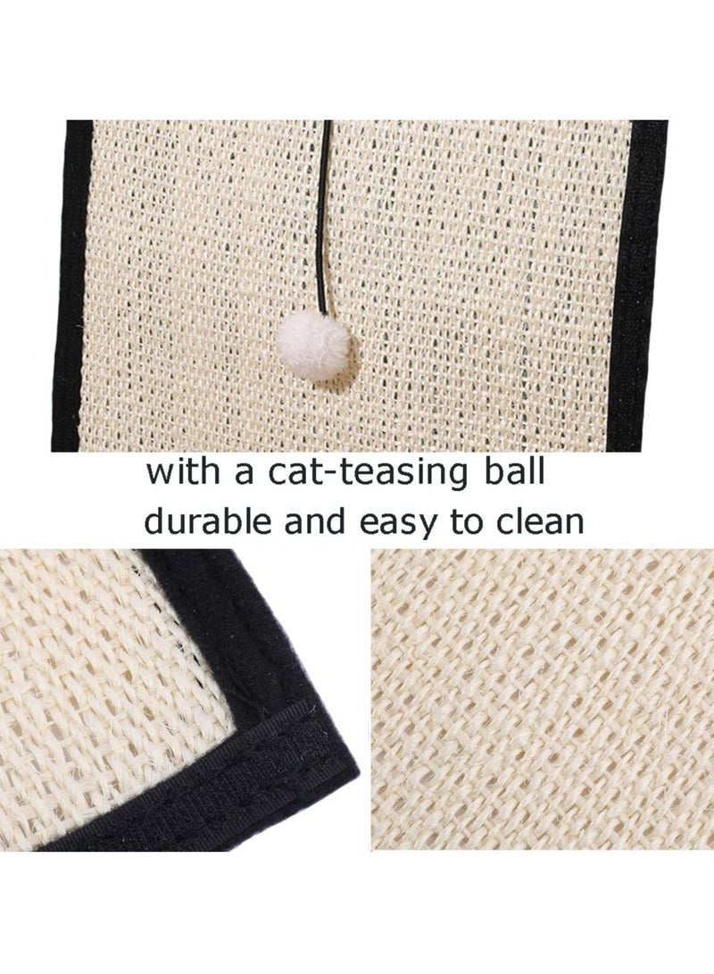 Cat Scratching Mat Sofa Furniture Protector, Natural Sisal Pad, Couch Cover Guard, Grinding Claw Toy