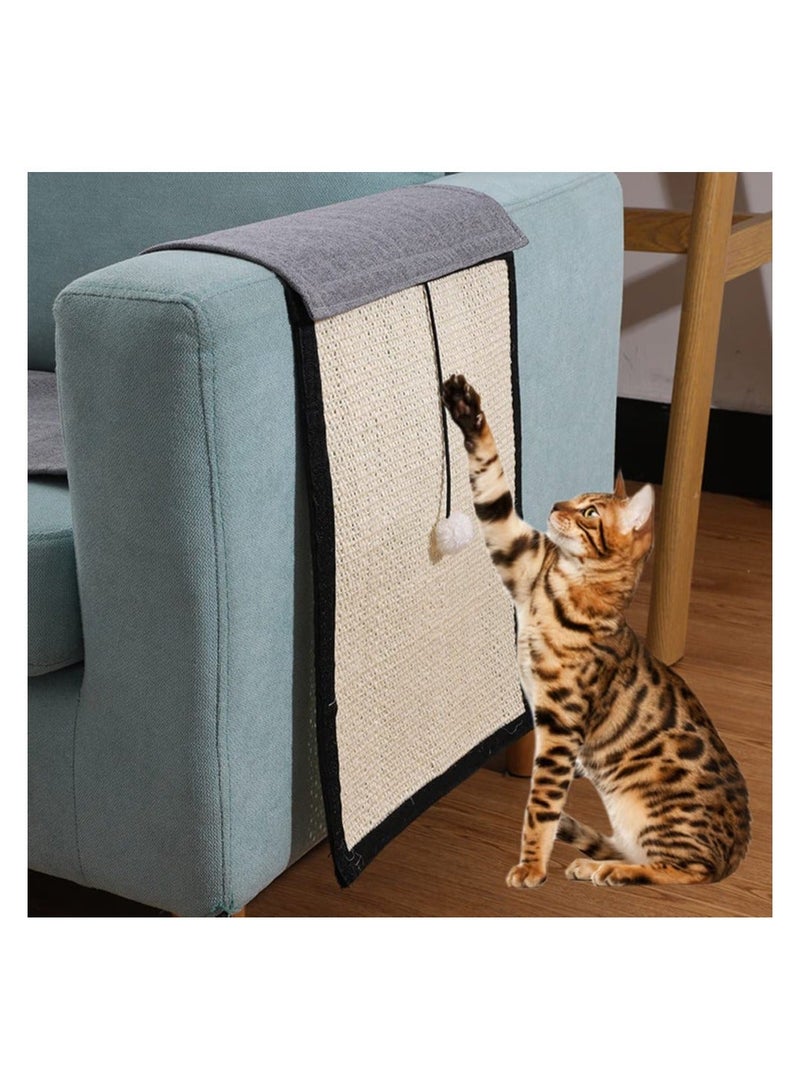 Cat Scratching Mat Sofa Furniture Protector, Natural Sisal Pad, Couch Cover Guard, Grinding Claw Toy