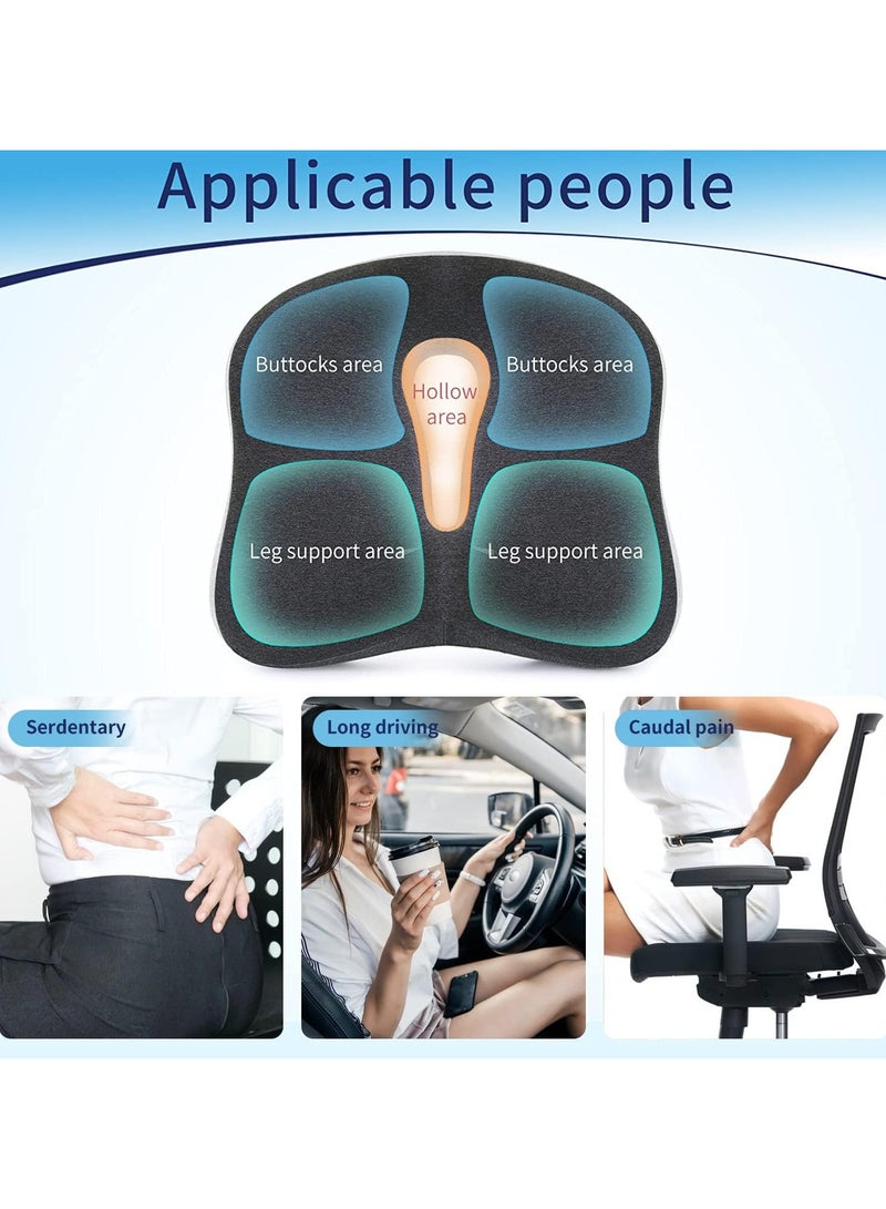 Memory Foam Seat Cushion for Desk Chair, 3D Full Wrap Office Chairs Cushions for Tailbone Pain Relief,Back Pain,Chair Cushion Support for Home, Office and Car Seat Driver