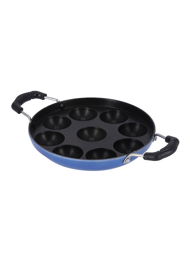 9 Pits Nonstick Panniyarakkal Made In India Multicolor Die Cast Aluminium Body 31X20X4Cm Multicolor 20cm
