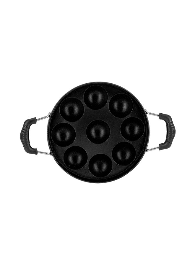 9 Pits Nonstick Panniyarakkal Made In India Multicolor Die Cast Aluminium Body 31X20X4Cm Multicolor 20cm