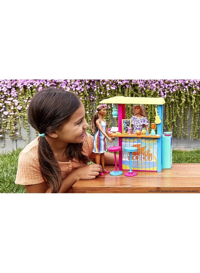 Barbie Loves The Ocean Beach Shack Playset with 18+ Accessories, Made from Recycled Plastics, Gift for 3 to 7 Year Olds