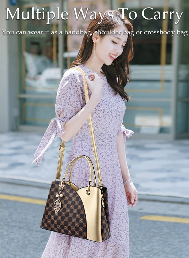 Women's Fashion Handbag Faux Leather Crossbody Bag For Women Large Capacity Tote Bags Top Handle Satchel Fashionable Travel Shoulder Bag For Ladies