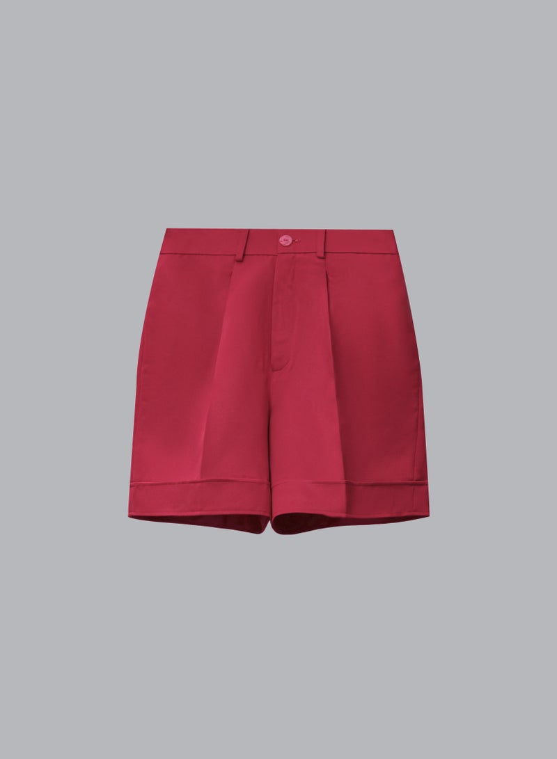 CAOSTU • RED WOMEN'S WIDE-TUBE SHORTS