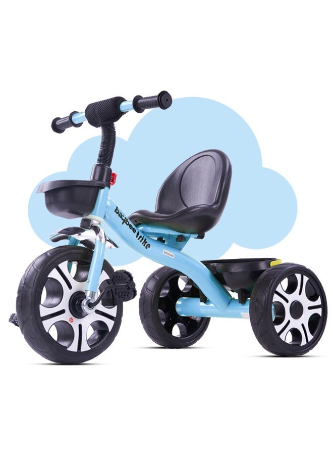 Baybee Coaster Tricycle for Kids Baby Smart Plug and Play Kids Tricycle Cycle with Front & Rear Storage Baskets 3 Wheels Tricycle Bicycle Baby Tricycle Cycle for Kids 2 to 5 Years Boy Girl Blue