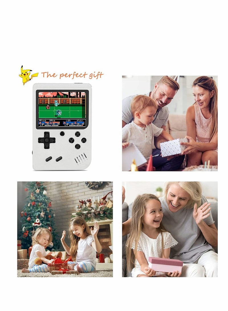 Handheld Game Console 400 Classic FC Games Mini Handheld Game Console with 3.0-Inches Color Screen 1020mAh Rechargeable Battery That Can Connect to TV and Two Players