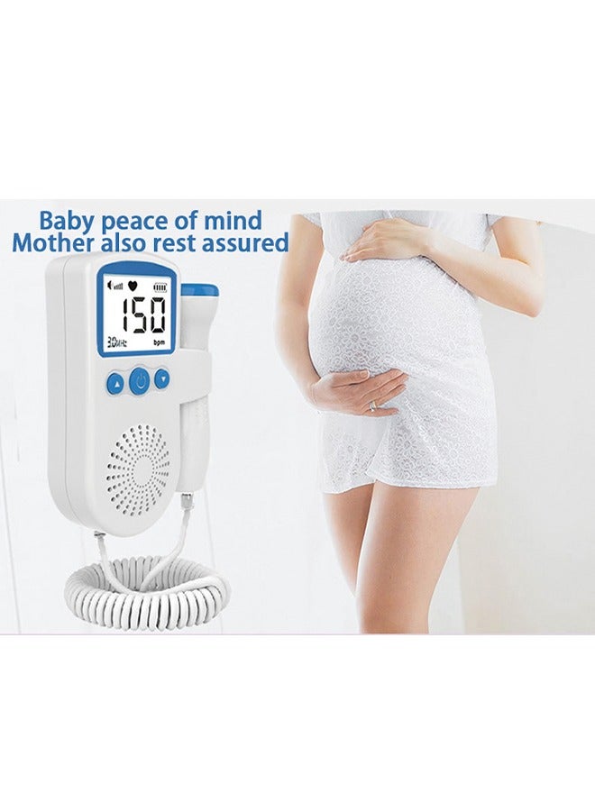 Fetal Heart Rate Detector, Portable Fetal Heart Rate Detector, Home Doppler Meter With LCD Display, For Monitoring Baby's Heartbeat At Home,pink