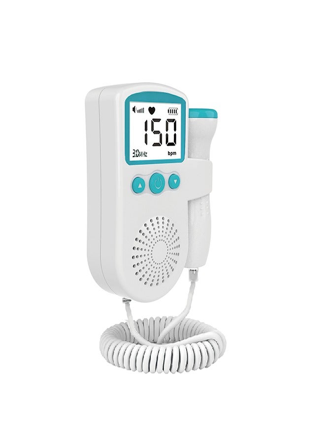 Fetal Heart Rate Detector, Portable Fetal Heart Rate Detector, Home Doppler Meter With LCD Display, For Monitoring Baby's Heartbeat At Home,green