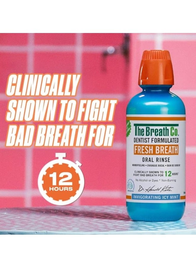 The Breath  Fresh Breath Oral Rinse  Mouthwash for 12 Hours of Fresh Breath - Icy Mint   473 ml