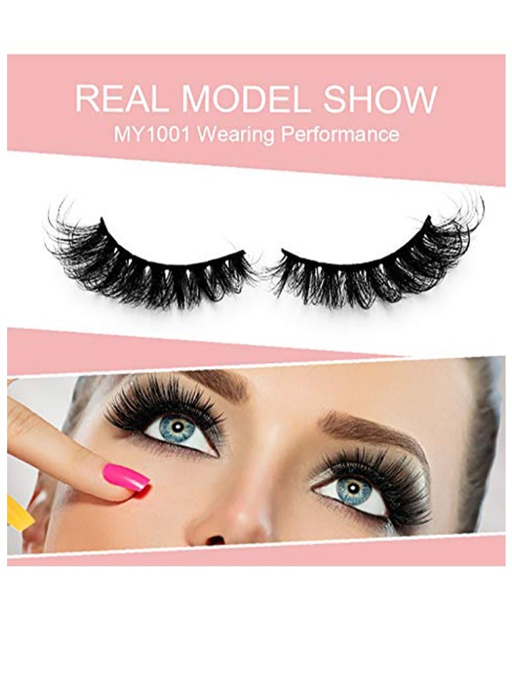 10pair Mink Eyelashes 15mm Lashes Fluffy Messy 3D False Eyelashes Dramatic Long Natural Lashes Makeup Mink Lashes