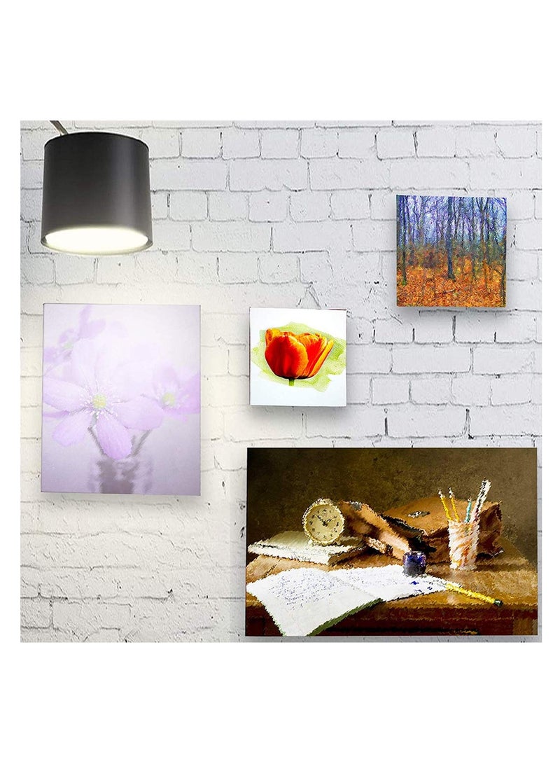 3 x 3 Inch Canvas Panels with Easel, Mini Stretched White Blank Canvas for Painting, Set of 12