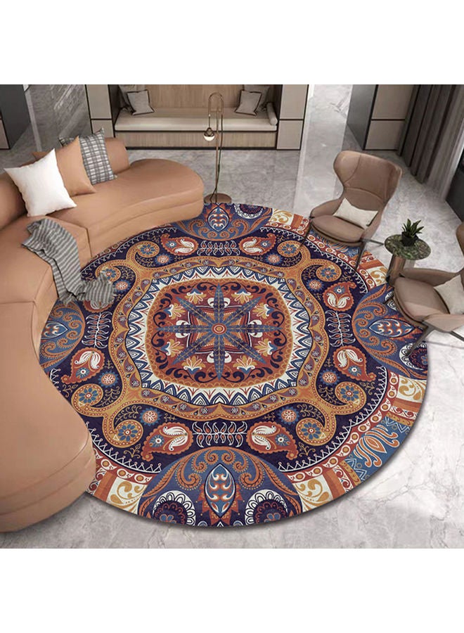 Decorative Antiskid Round Mat Multicolour 120x120cm