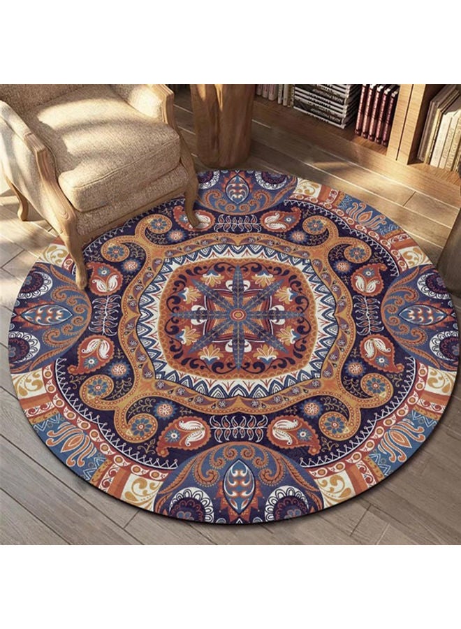 Decorative Antiskid Round Mat Multicolour 120x120cm