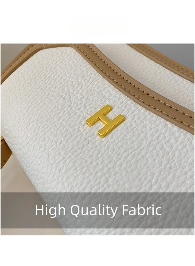 Women's Large Capacity Shoulder Bag, Ladies Contrasting Crossbody Bag Side Bag Carry Bag with 2 Shoulder Straps, Daily Commuter/Banquet/Party/Campus PU Leather Handbag Tote Bags Clutch Bag for Girls