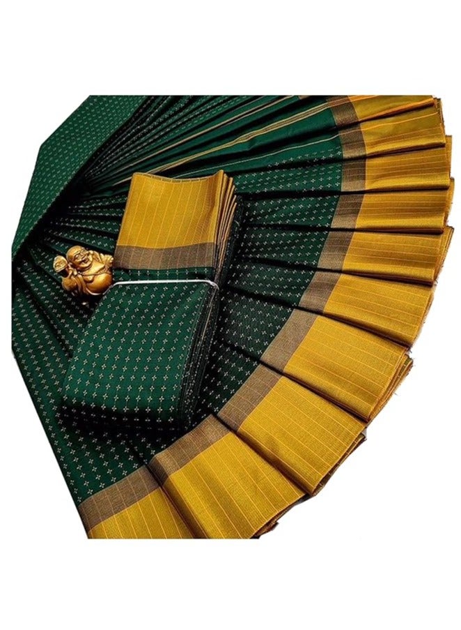 Women Woven Soft Silk Saree With Blouse Piece_freesize