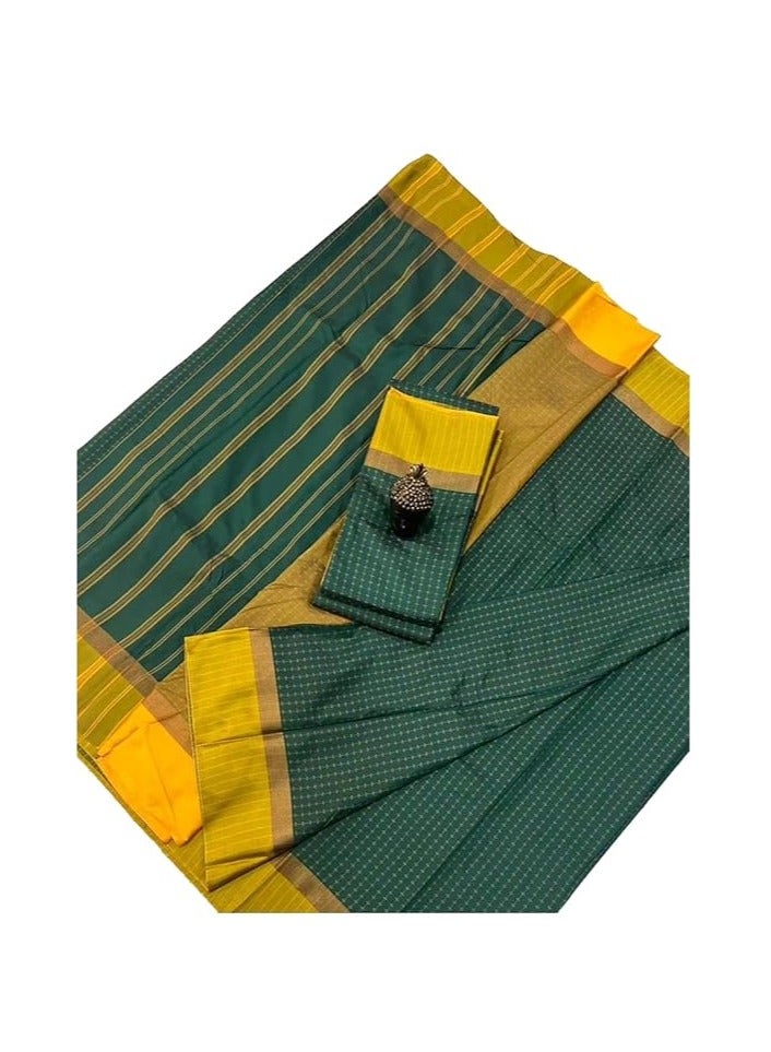 Women Woven Soft Silk Saree With Blouse Piece_freesize