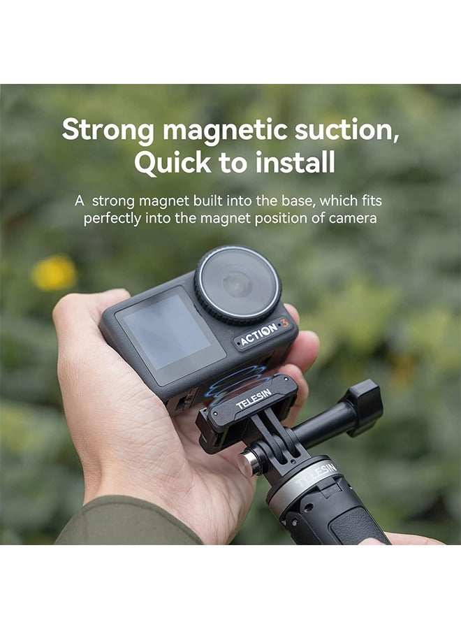 Magnetic Adapter Mount for DJI Action 4/3 Quick Release Adapter with Connection Adapter - DJI Accessories, Attachable Tripod