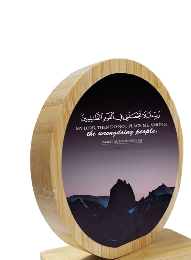Protective Printed White Round Shape Wooden Photo Frame for Table Top