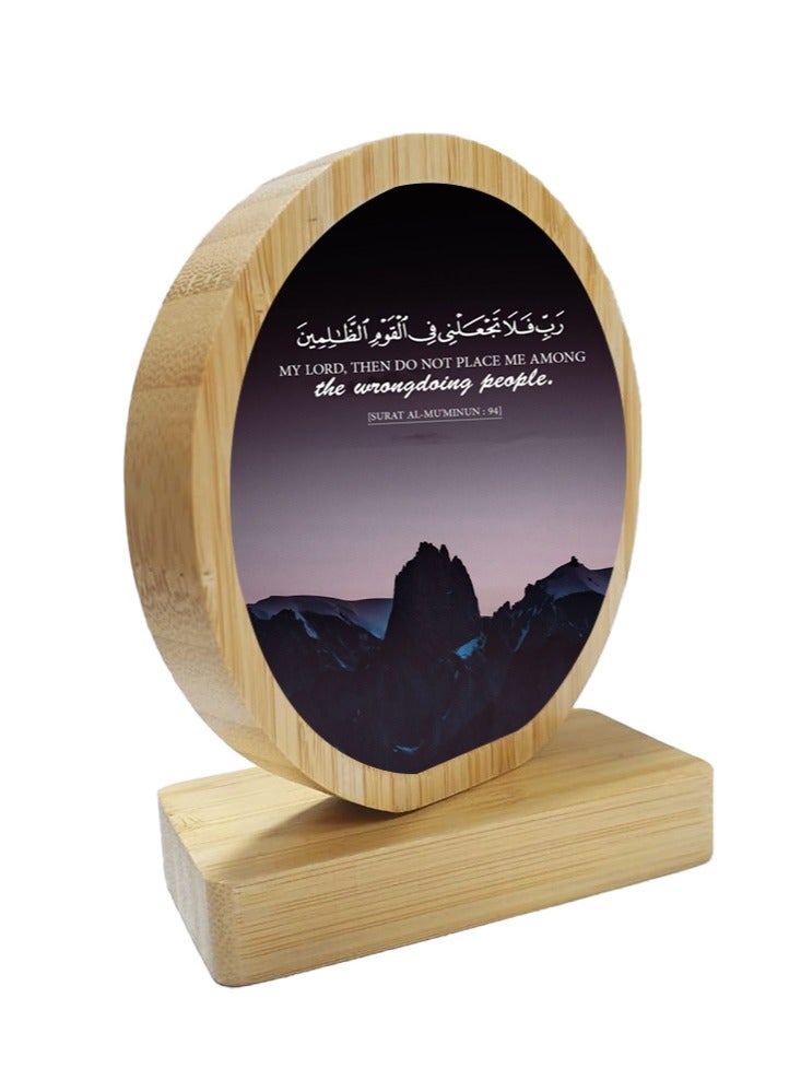 Protective Printed White Round Shape Wooden Photo Frame for Table Top