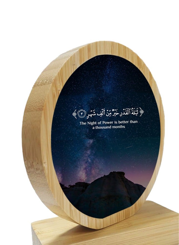 Protective Printed White Round Shape Wooden Photo Frame for Table Top