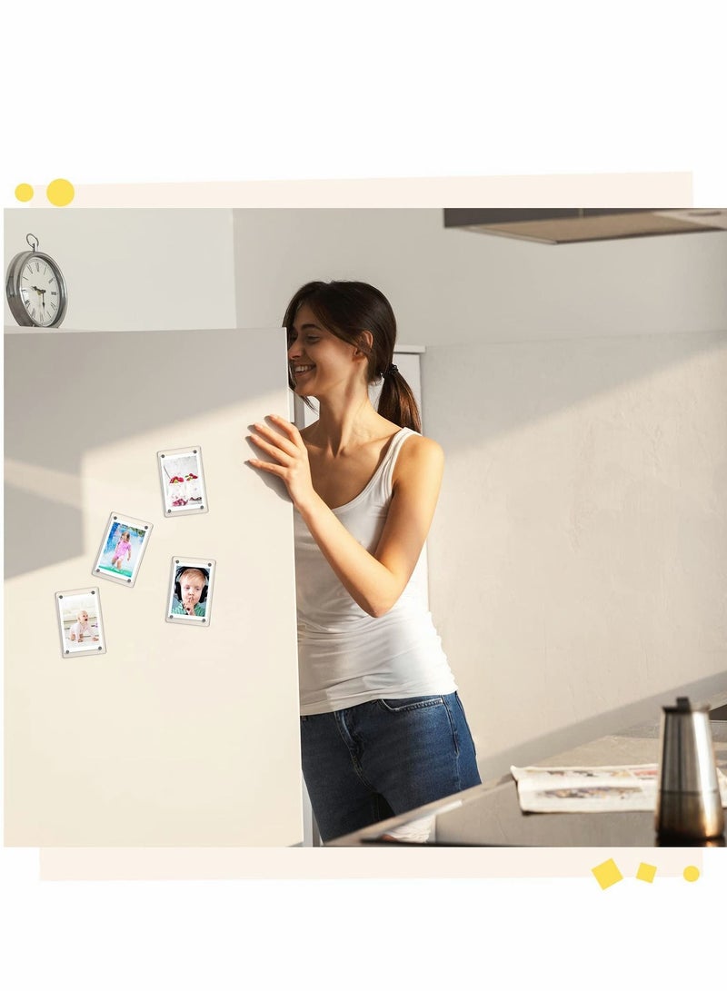 Magnetic Fridge Frame, 6 Pcs Magnetic Acrylic Picture Frame